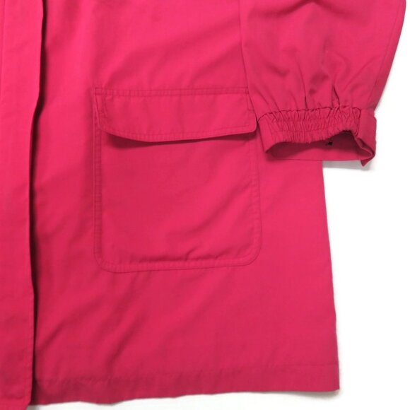 LL Bean 3 in 1 Jacket Womens XL Pink + Bucket Hat Long Trench Nylon Wool Rain - Picture 11 of 12